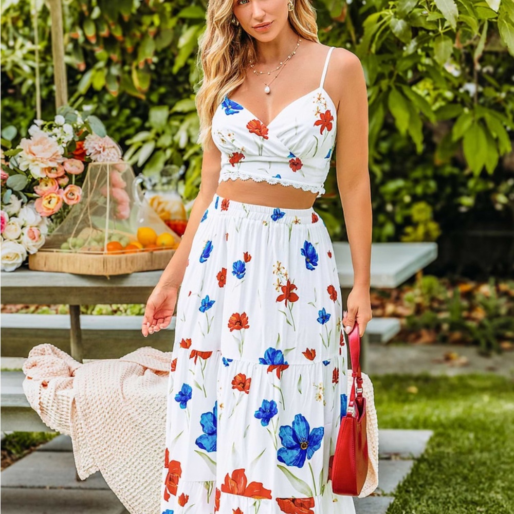 Floral Maxi Skirt & matching top